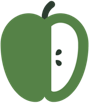 icon of half apple