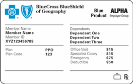 Front of an electronic member card