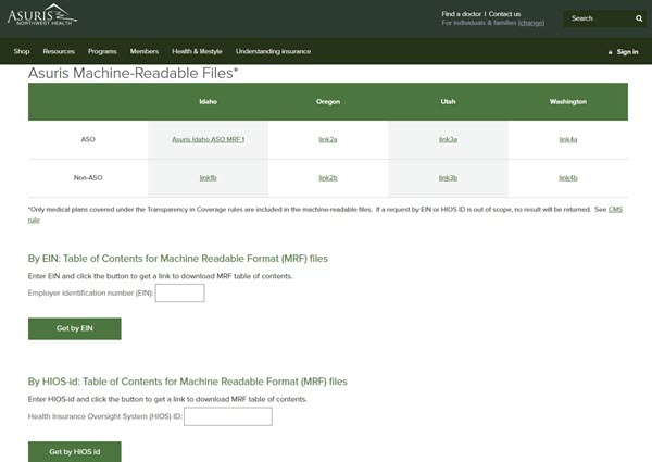 MRF query landing page