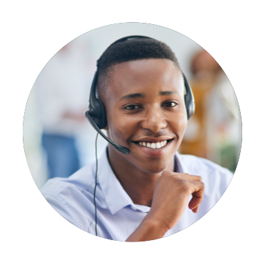 BiPOC male with headset