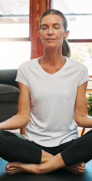 Woman stretching her arms